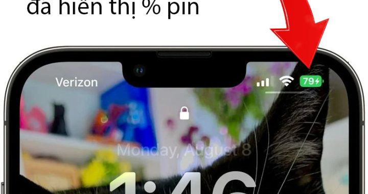 Cách bật hiển thị phần trăm pin trên iPhone